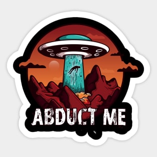 UFO Abduct me Sticker